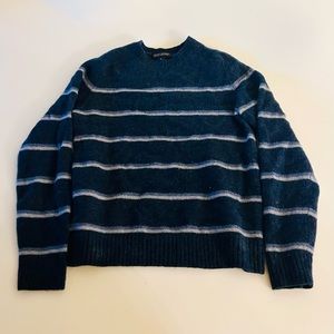 Banana Republic navy blue striped wool sweater(size M)